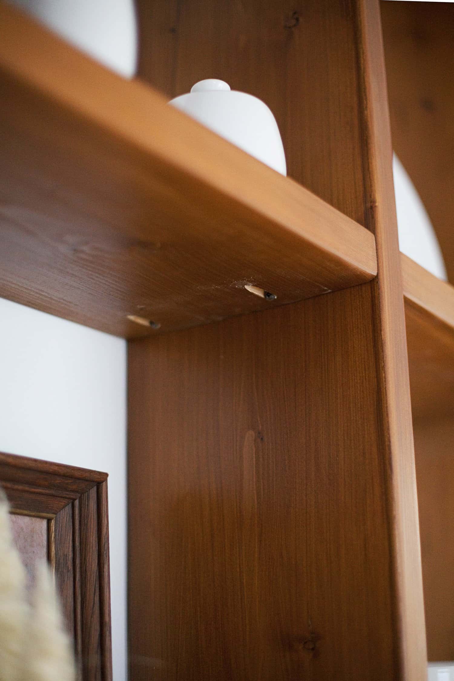 how to build a wood shelving wall