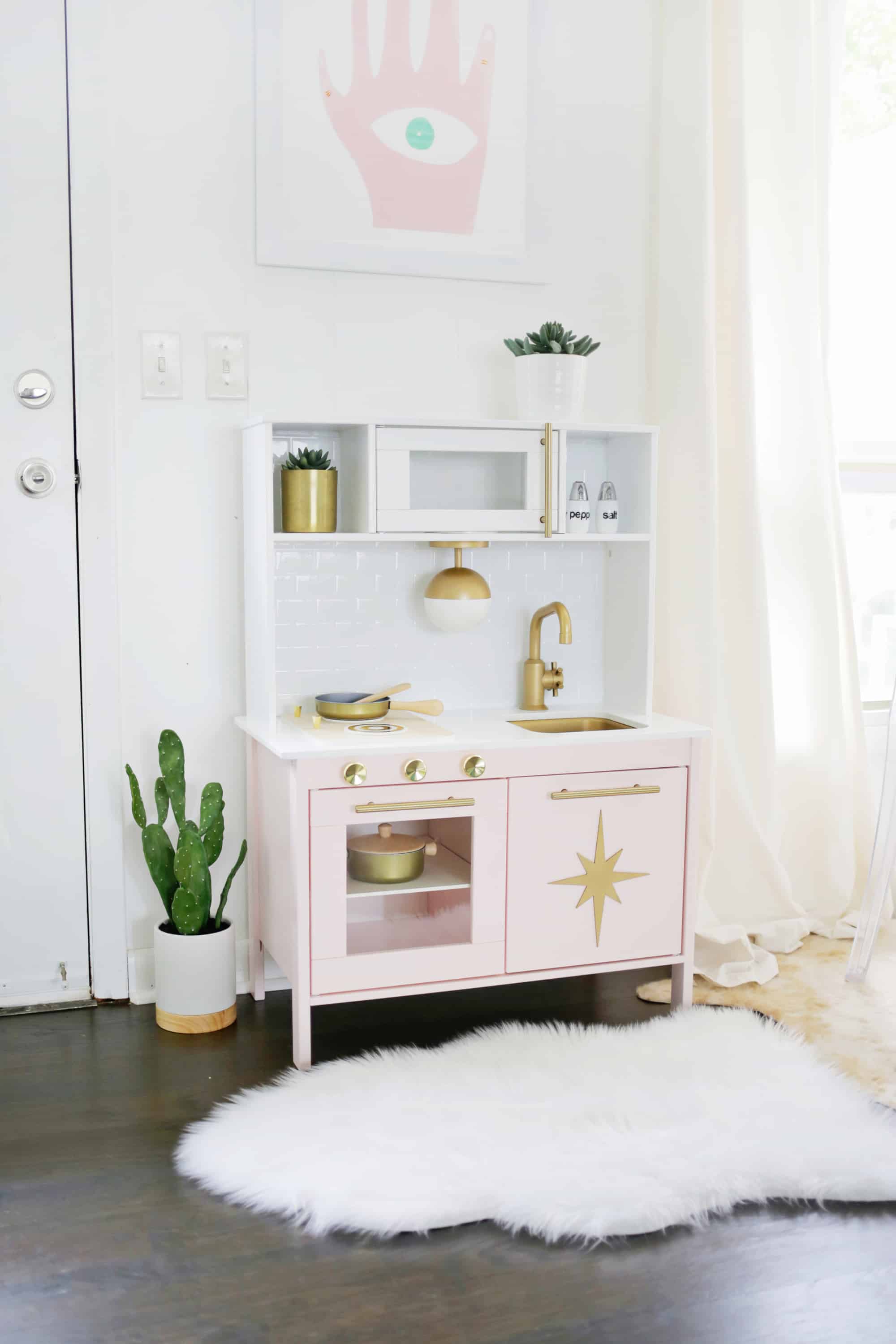 Mid Century Modern Ikea Play Kitchen Hack click through for more 1 15