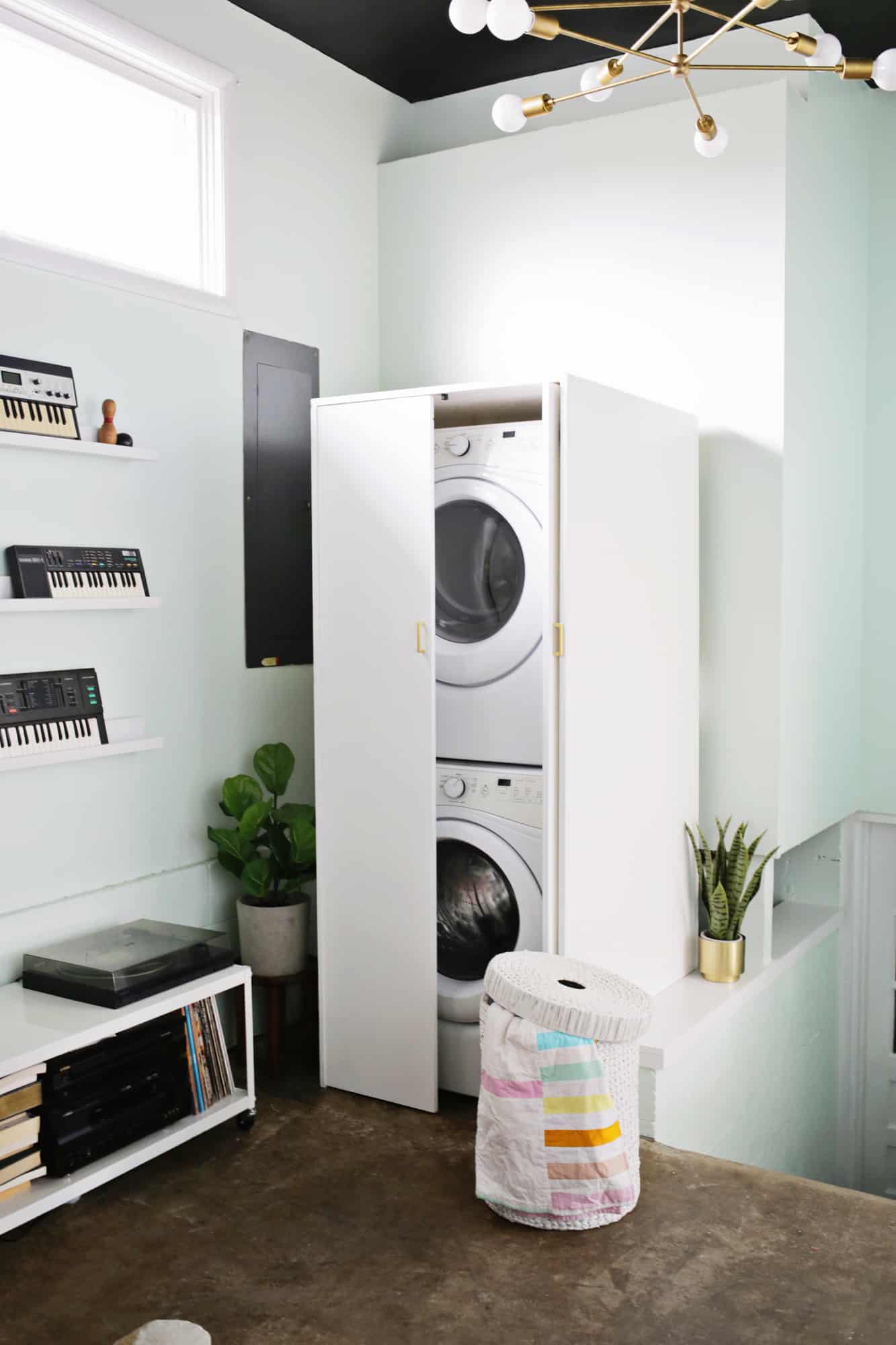 Hidden Washer And Dryer Cabinet A