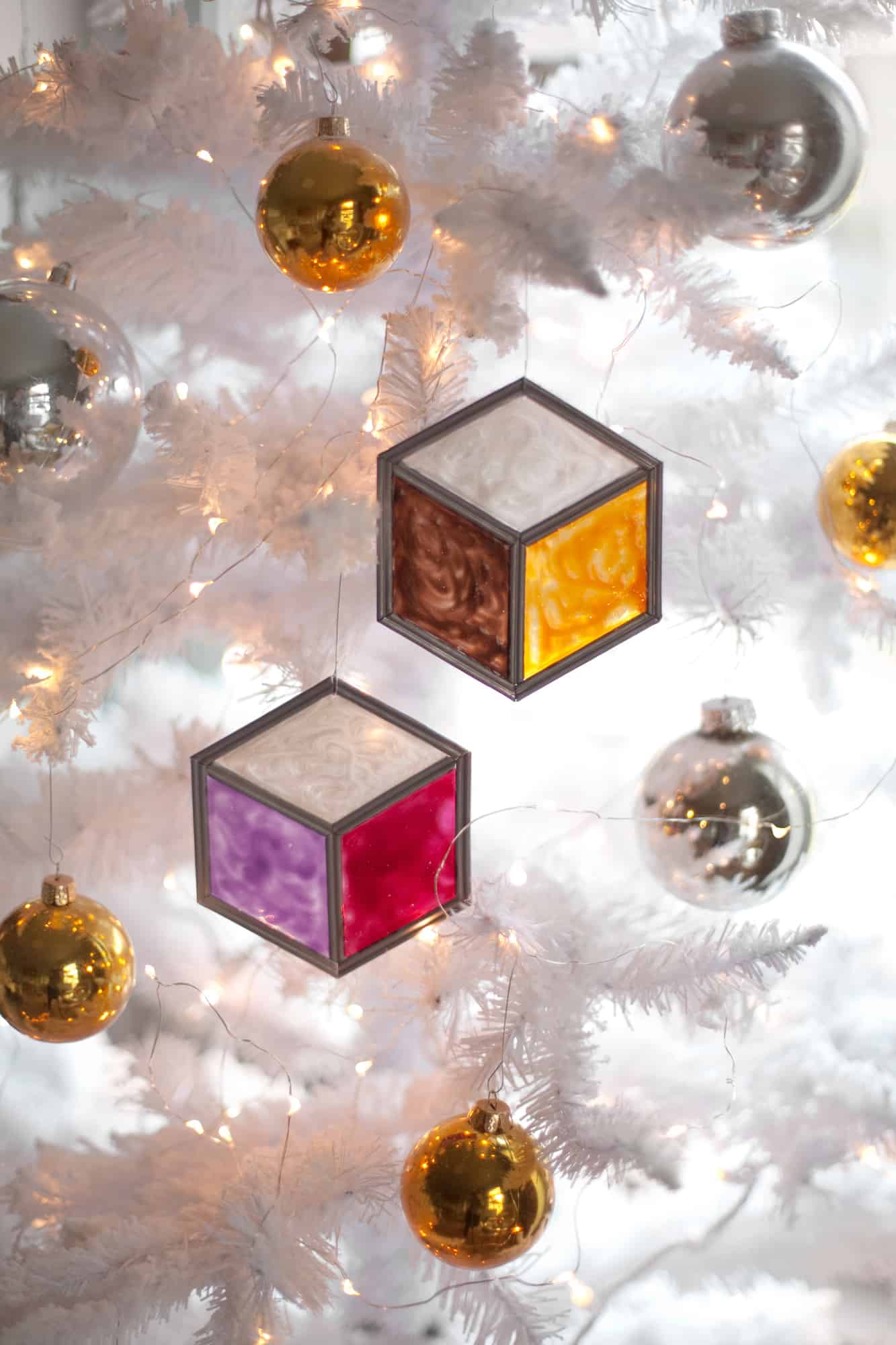DIY stained glass ornaments