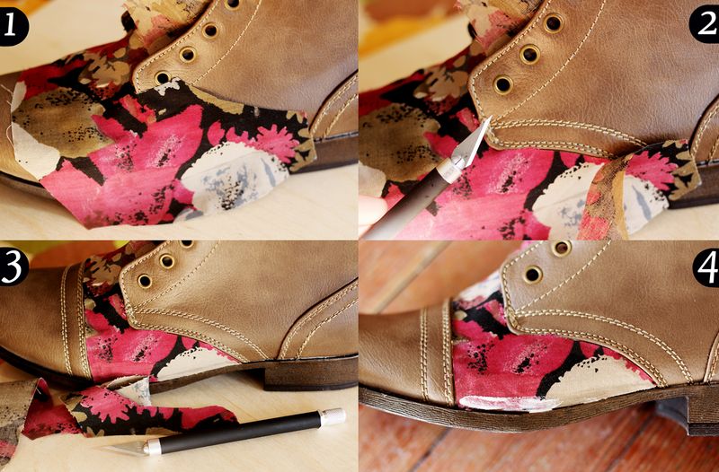 Floral boots DIY 3