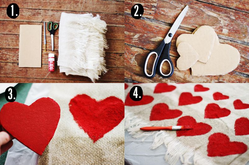 Heart blanket DIY 2
