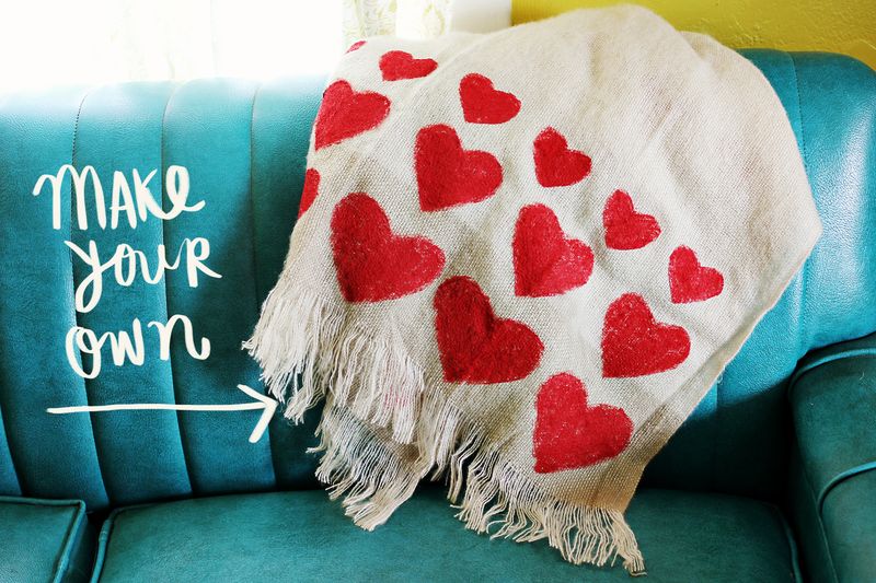 Heart blanket DIY 4