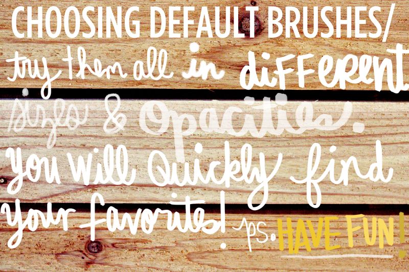 Choosing default brushes