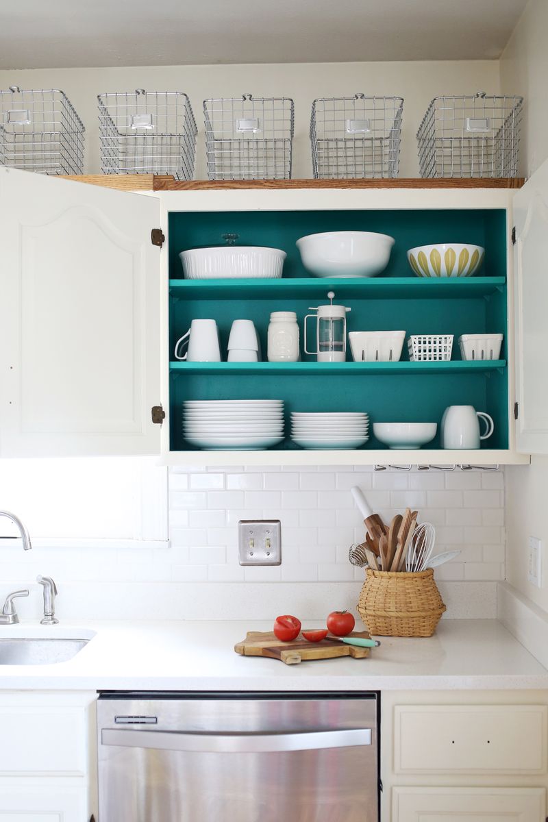 Nesting Colored Kitchen Cabinets A Beautiful Mess