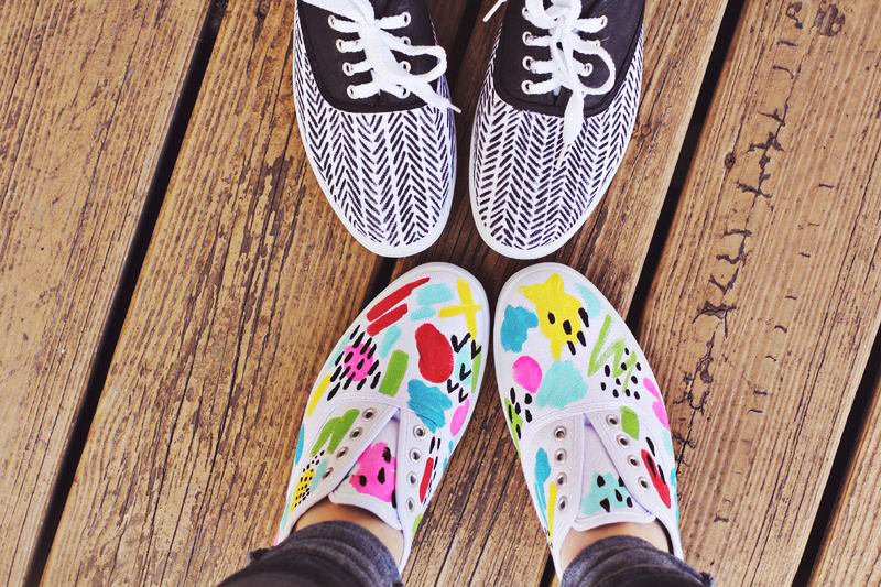 DIY Sneakers for Spring - A Beautiful Mess