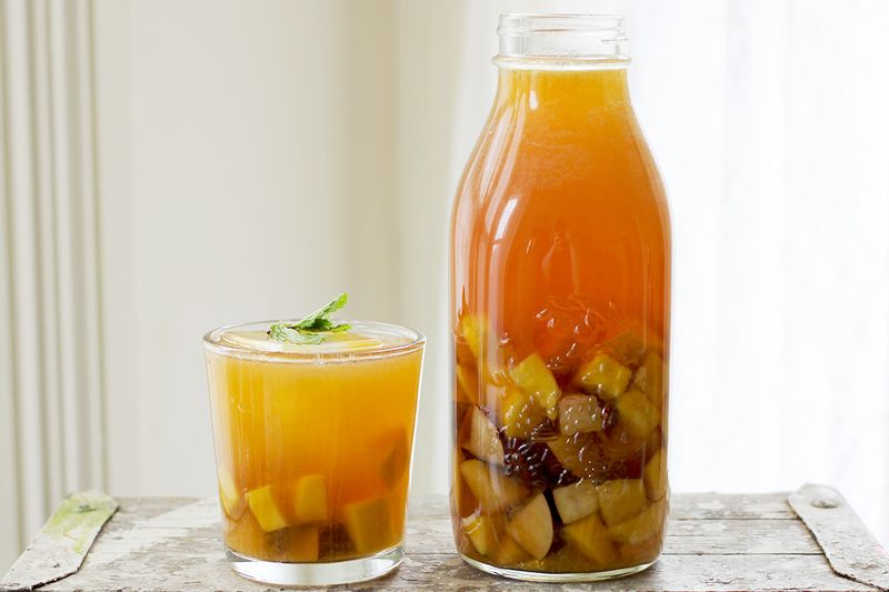 Mango + Plum Sweet Tea Cocktail