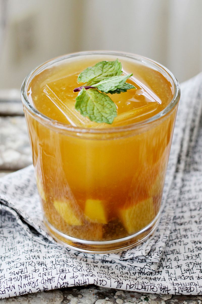 Mango + Plum Sweet Tea Cocktail  