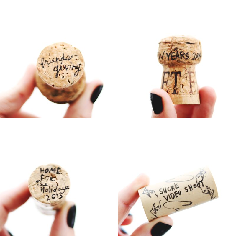 Little Traditions- saving corks from special occasions and happy times!