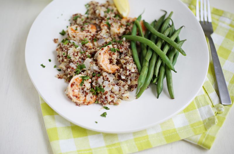 Quinoa Shrimp Scampi (click through for recipe) 