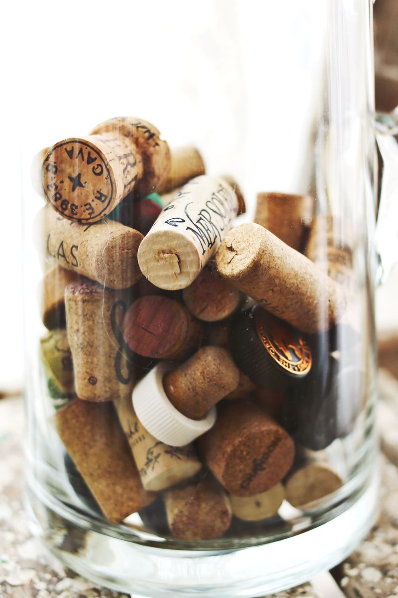 Little Traditions- Save wine and champagne corks and write what you were celebrating or doing on each cork!