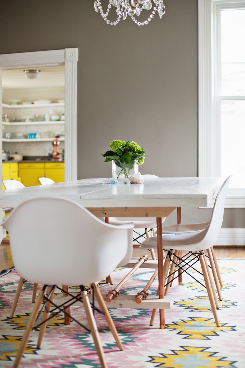 Diy Dining Room Table With Copper Legs