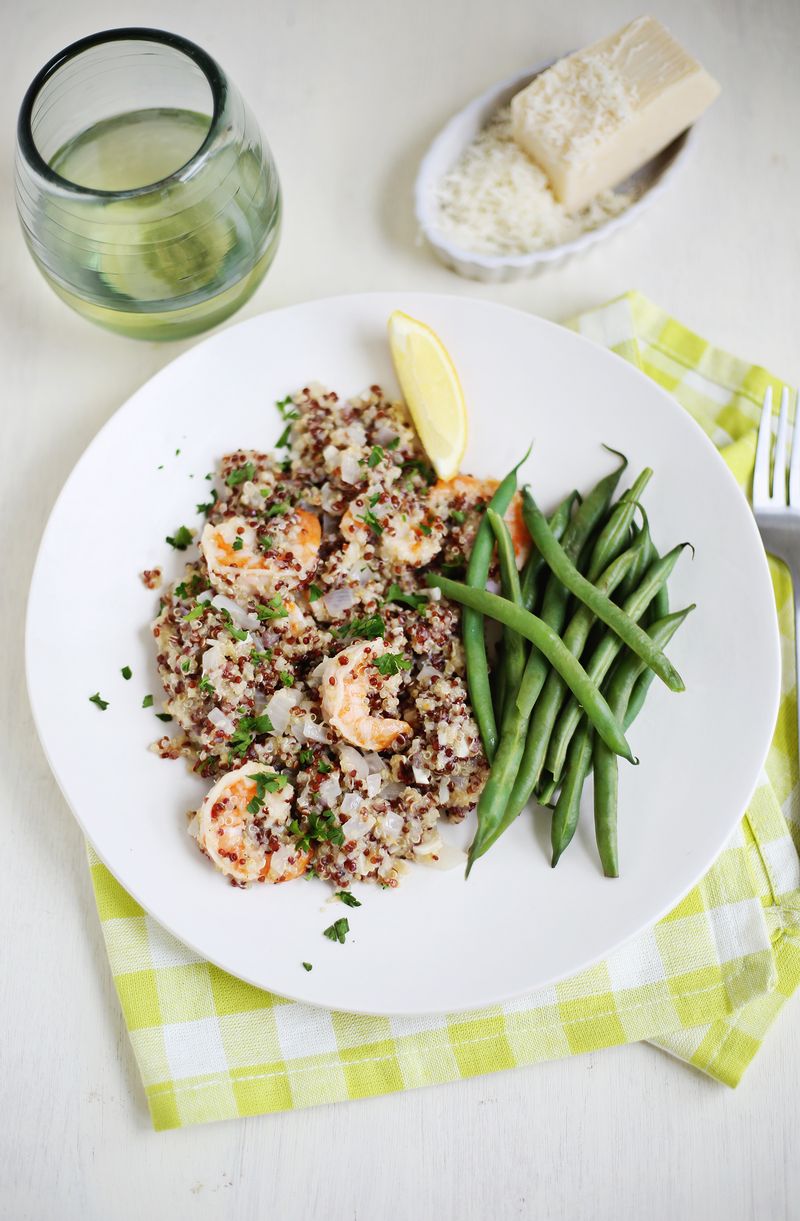 Quinoa Shrimp Scampi (click through for recipe)