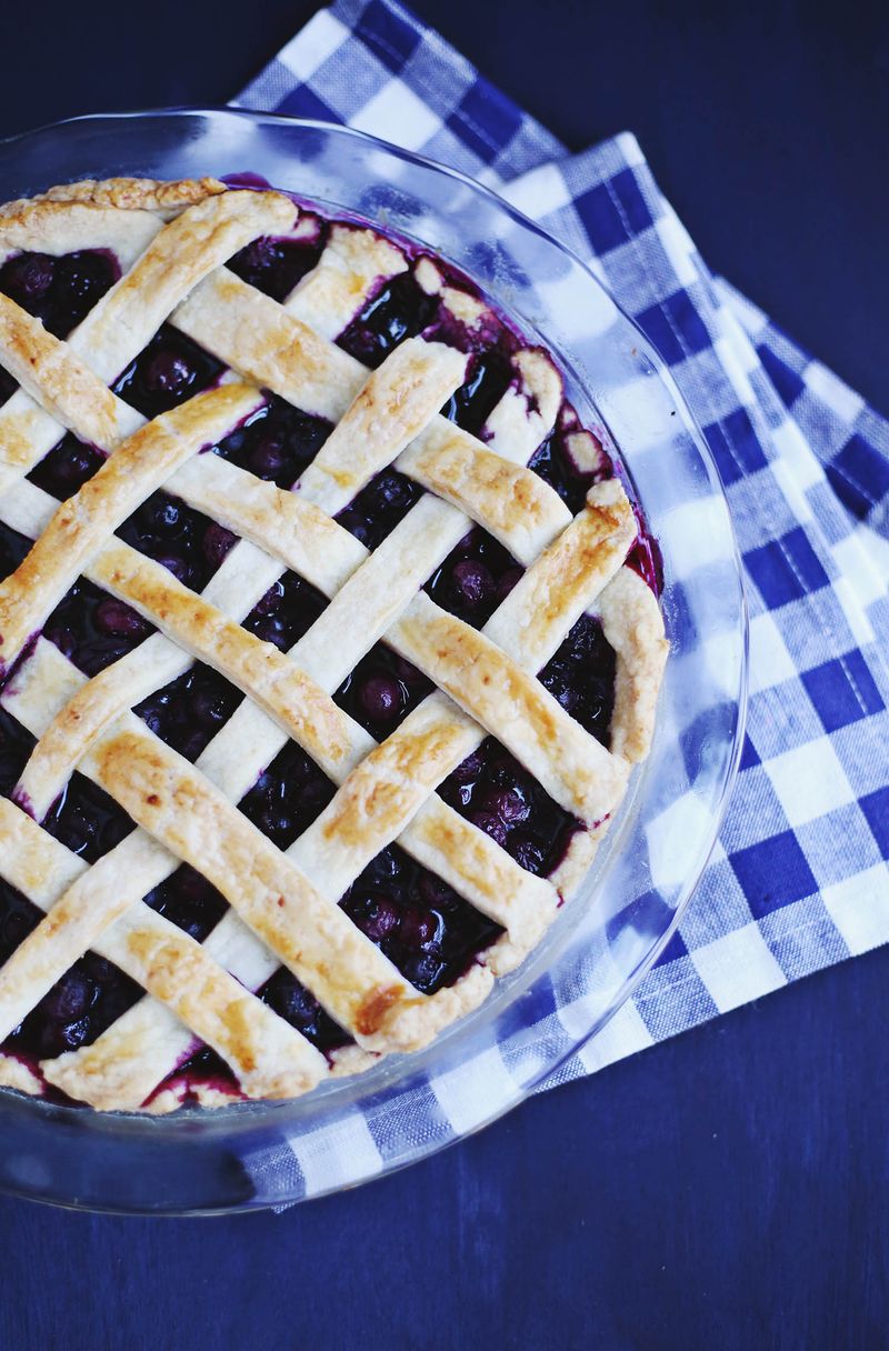 Zesty blueberry pie
