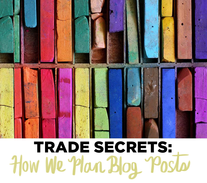 How we plan blog posts