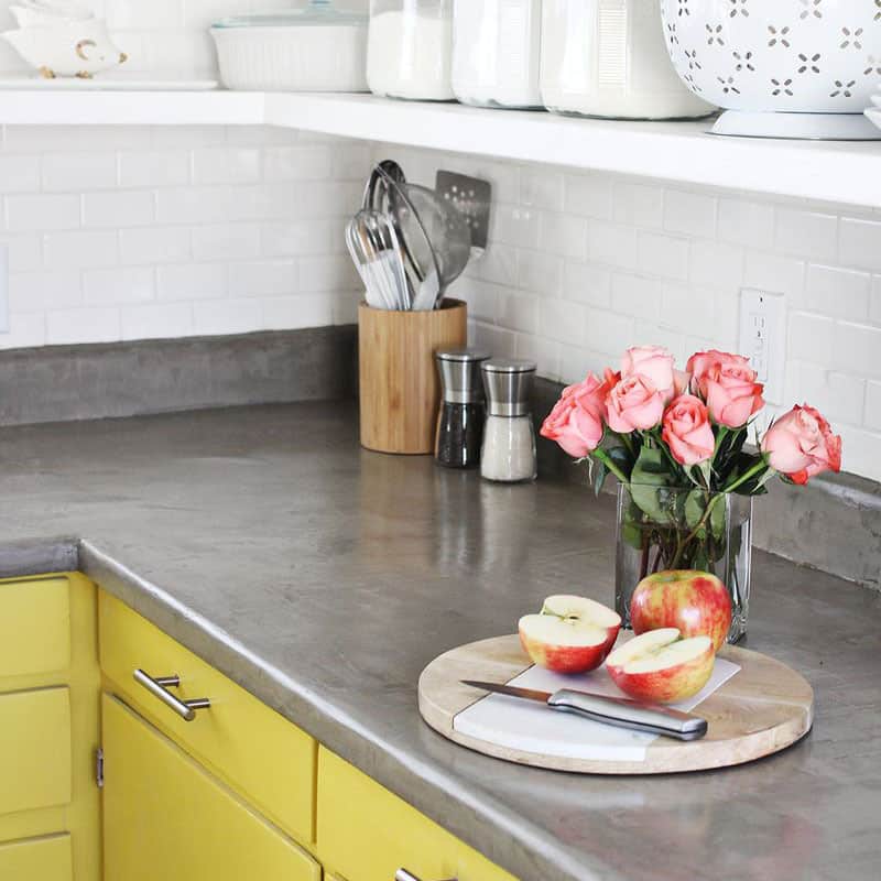 Concrete Countertop Diy A Beautiful Mess, How To Paint Over Wood Countertop