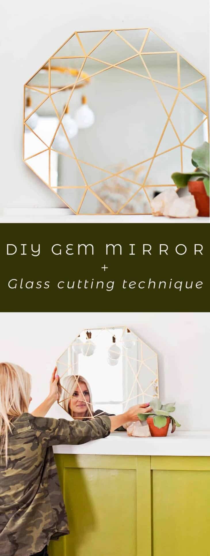 Gem Mirror DIY (+ Easy Glass Cutting Technique!) - A Beautiful Mess