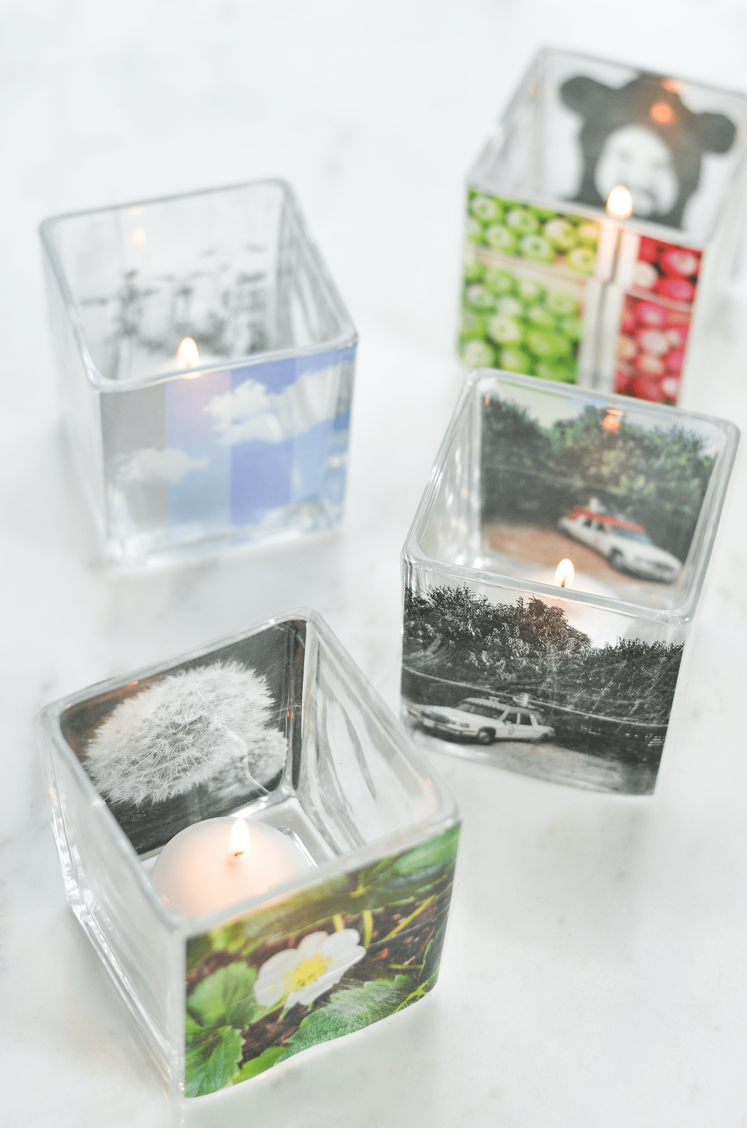 Make Your Own Instagram Votive Candle Holders (click through for tutorial)