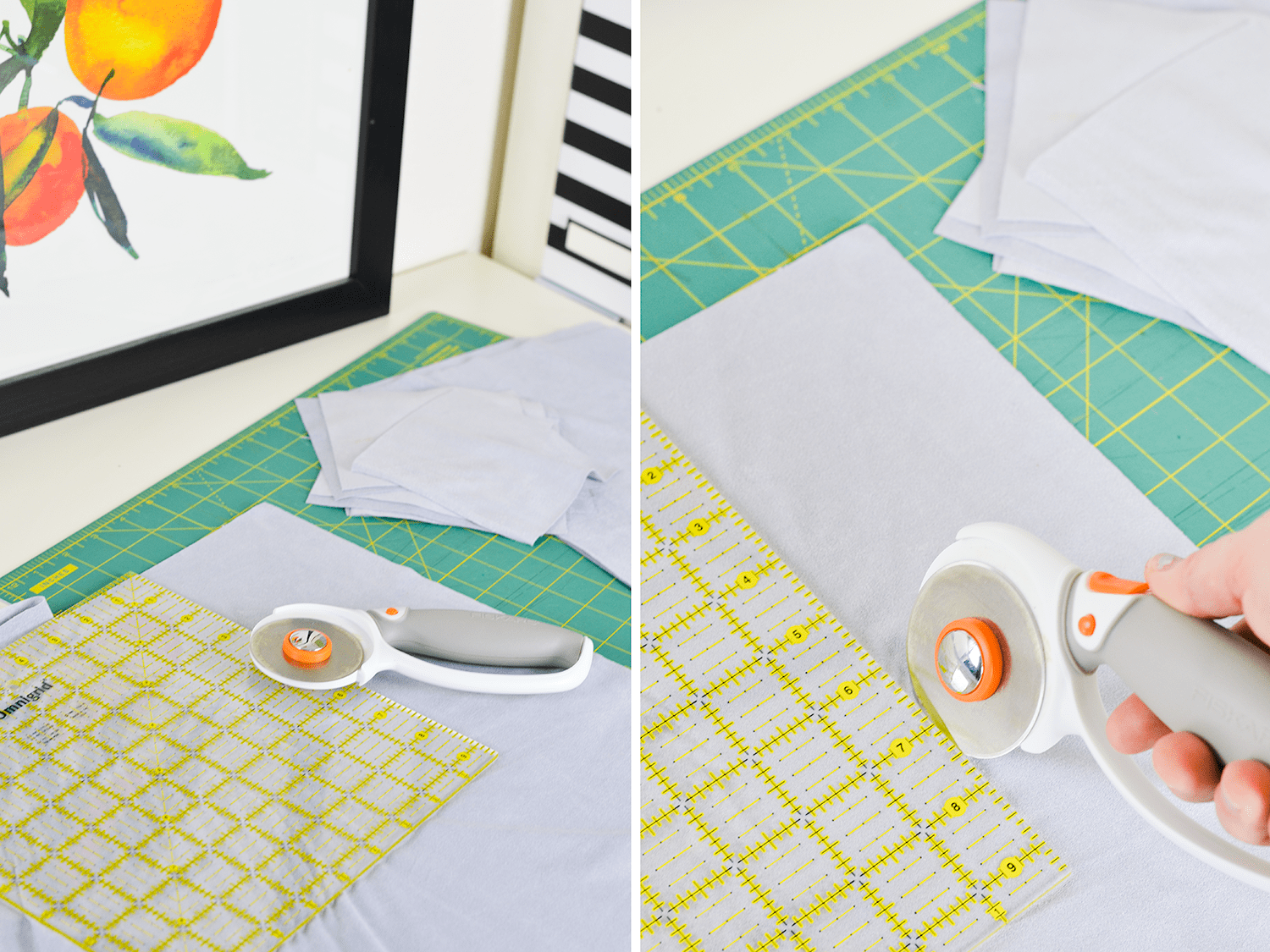  Make Your Own Puff Quilted Pillow Cover - Measure and Cut