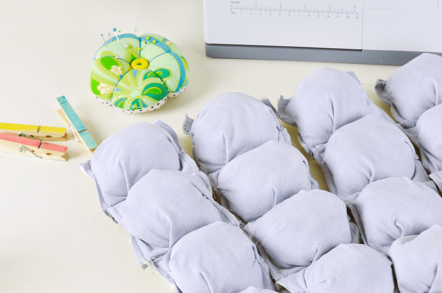 Make Your Own Puff Quilted Pillow Cover - Sew Puffs Together
