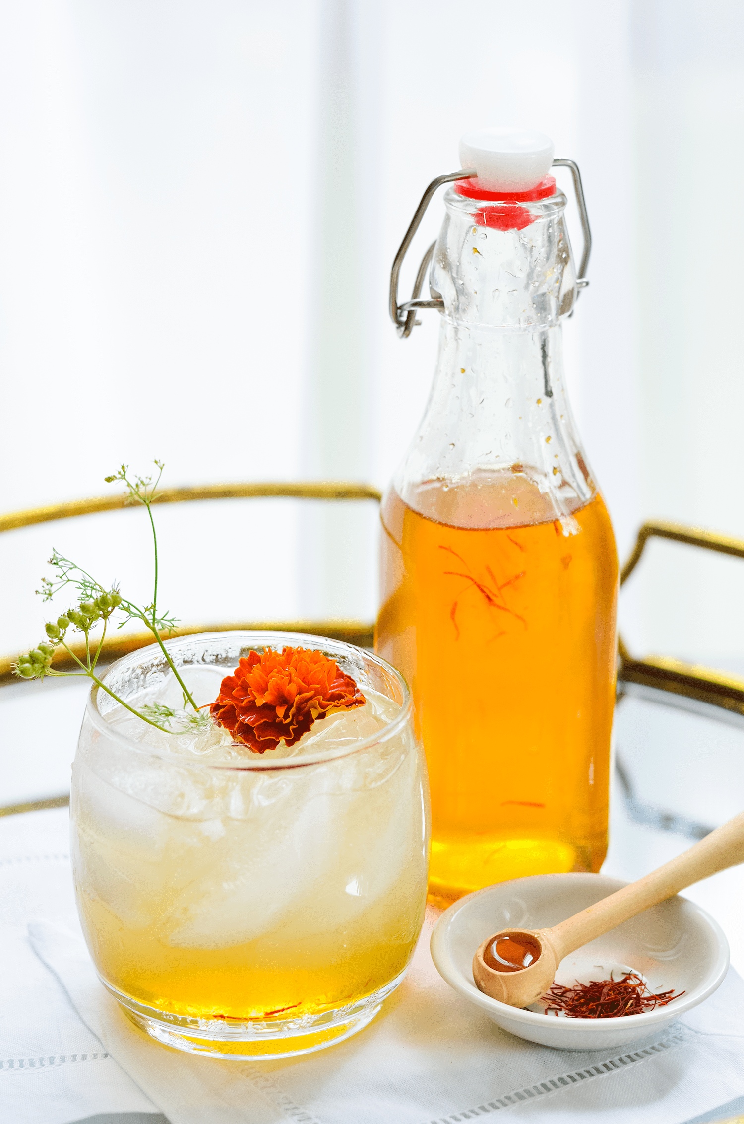 Make Your Own Honey Saffron Simple Syrup! (Click through for recipe)