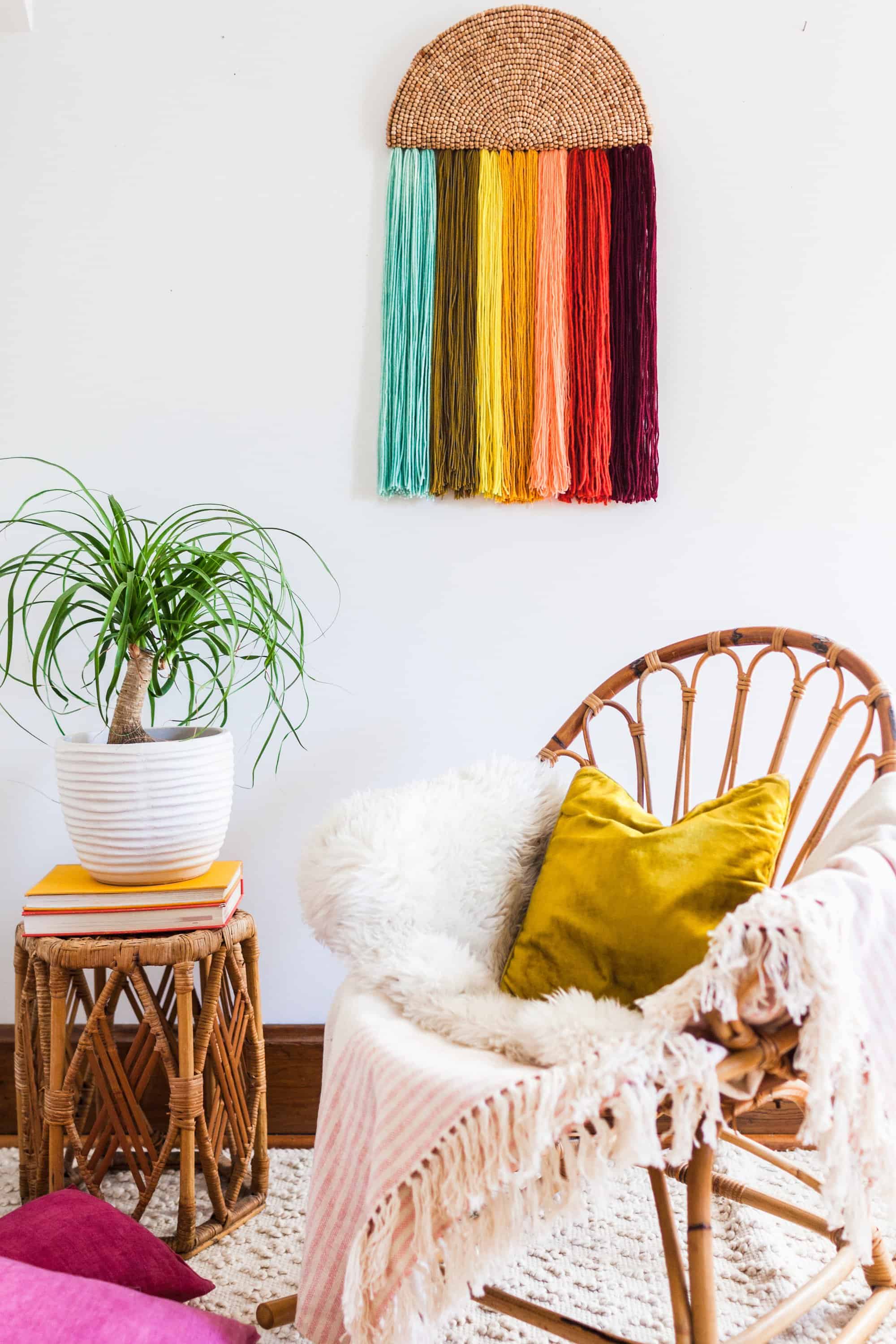 DIY Macrame with Yarn Wall Art - Home Decor