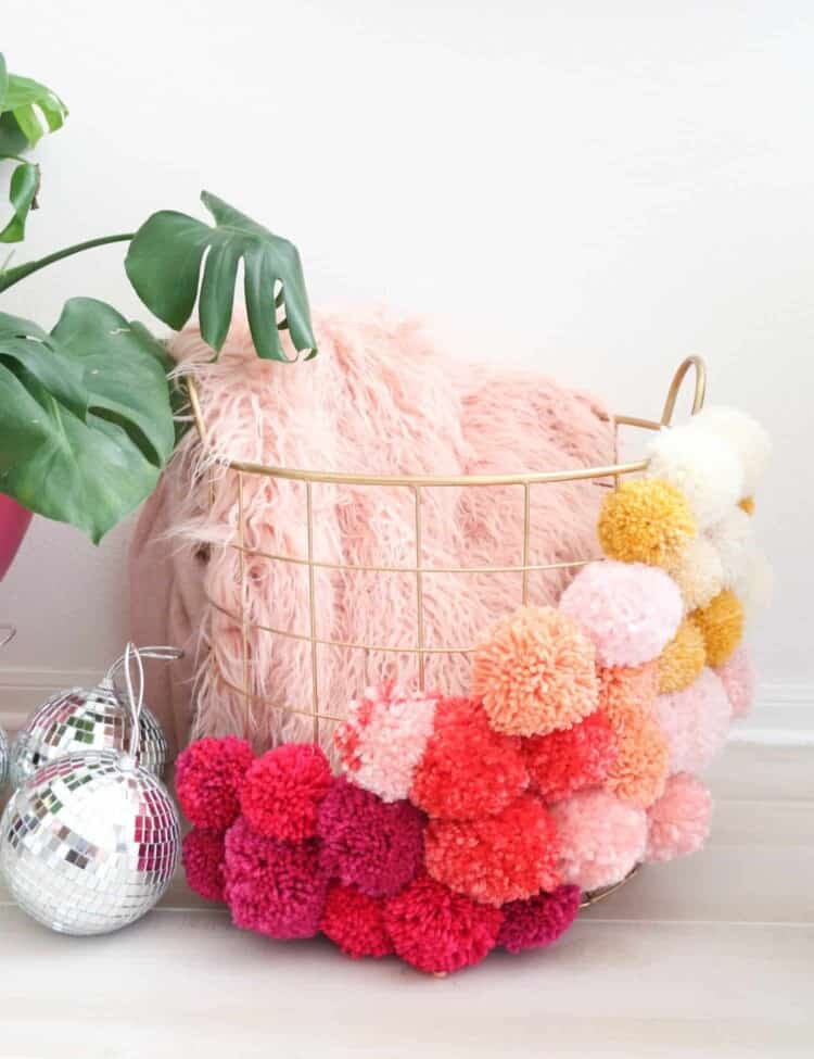 Make your own pom pom basket