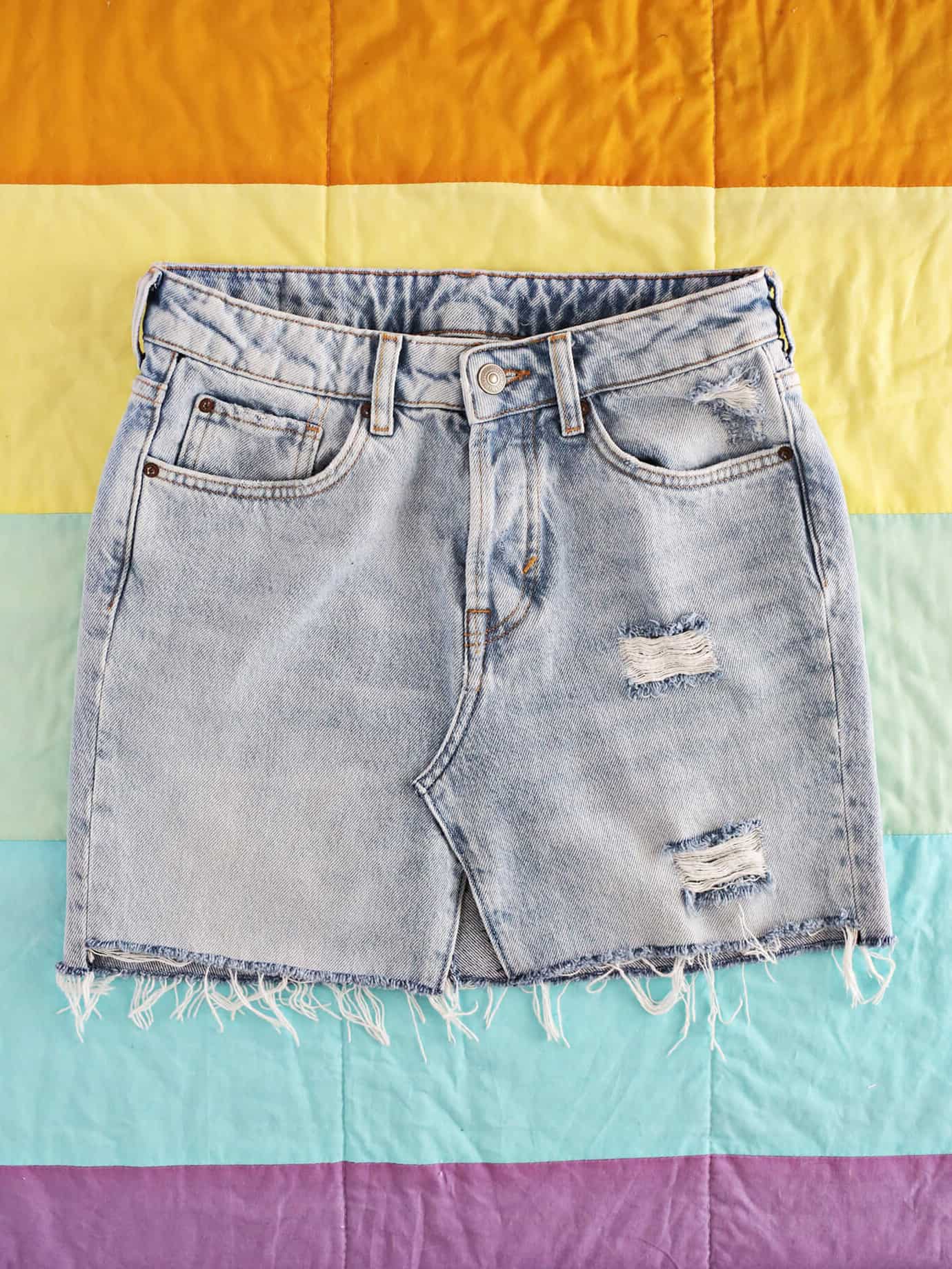 denim skirt out of jeans