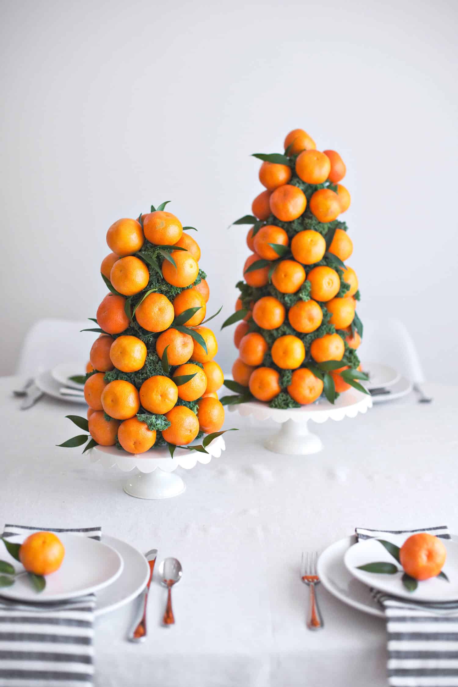 How to Make Clementine Tree Table Centerpieces