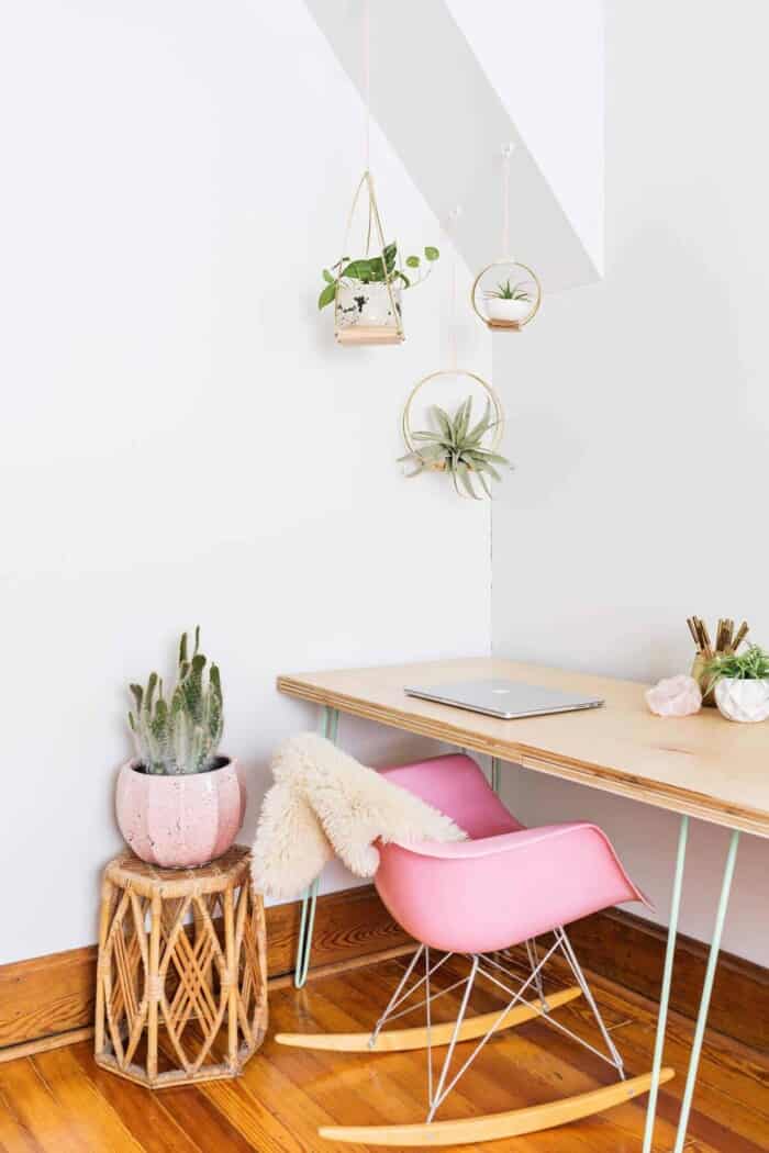 Brass Ring Hanging Planter DIY - A Beautiful Mess