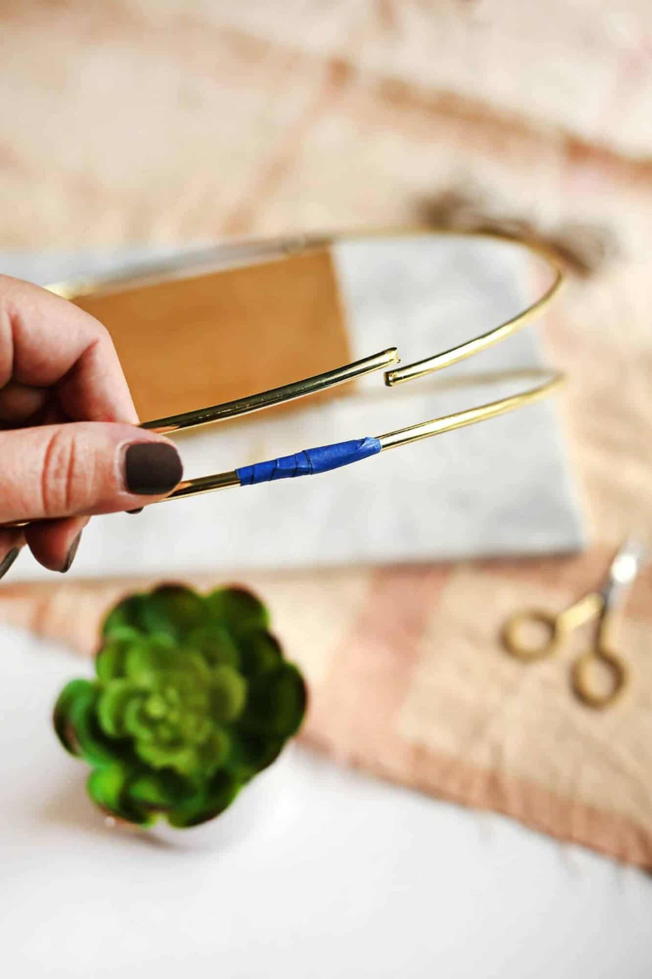 Brass Ring Hanging Planter DIY - A Beautiful Mess