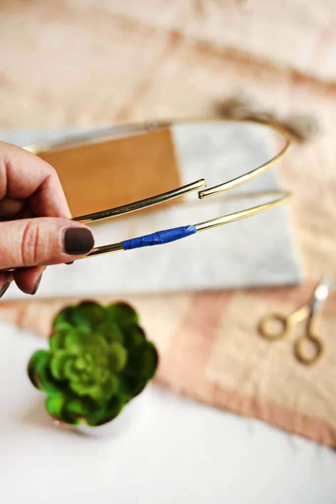 Brass Ring Hanging Planter DIY - A Beautiful Mess