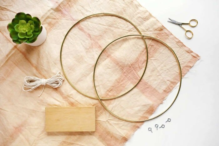 Brass Ring Hanging Planter DIY - A Beautiful Mess