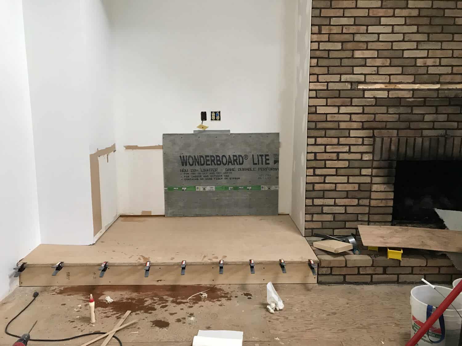 building a long fireplace hearth