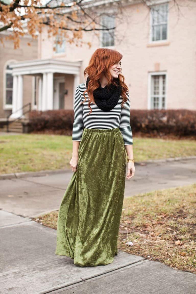 How to Sew a Maxi Skirt (With An Elastic Waist) - A Beautiful Mess