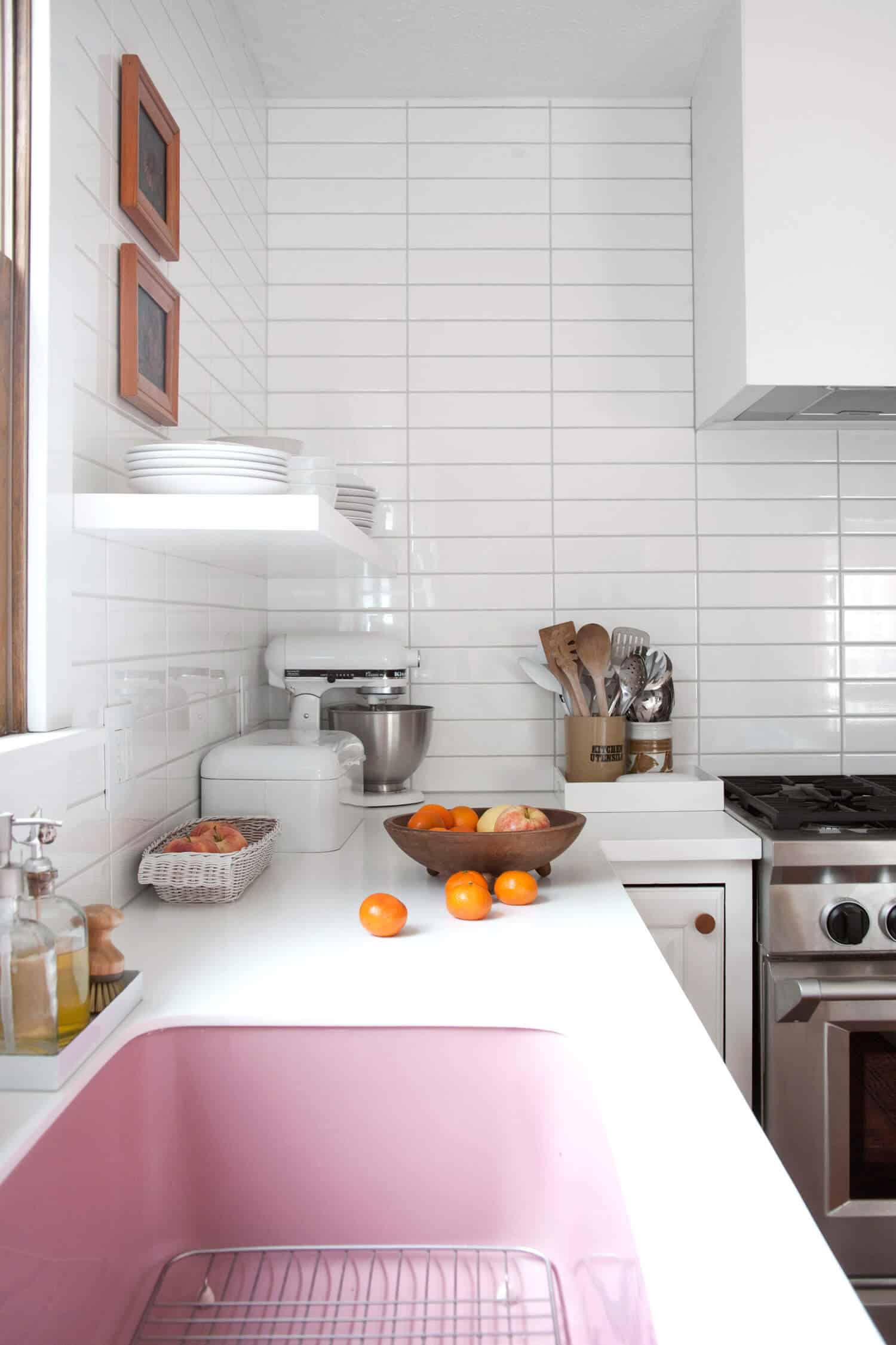 pink kitchen sink by Thermocast