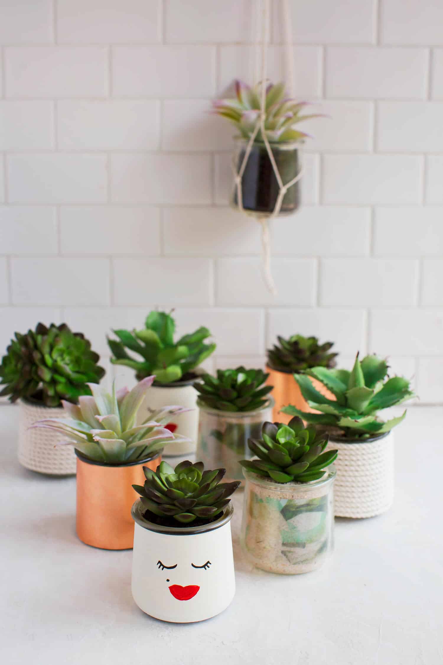 5 Easy DIY Glass Planters - A Beautiful Mess