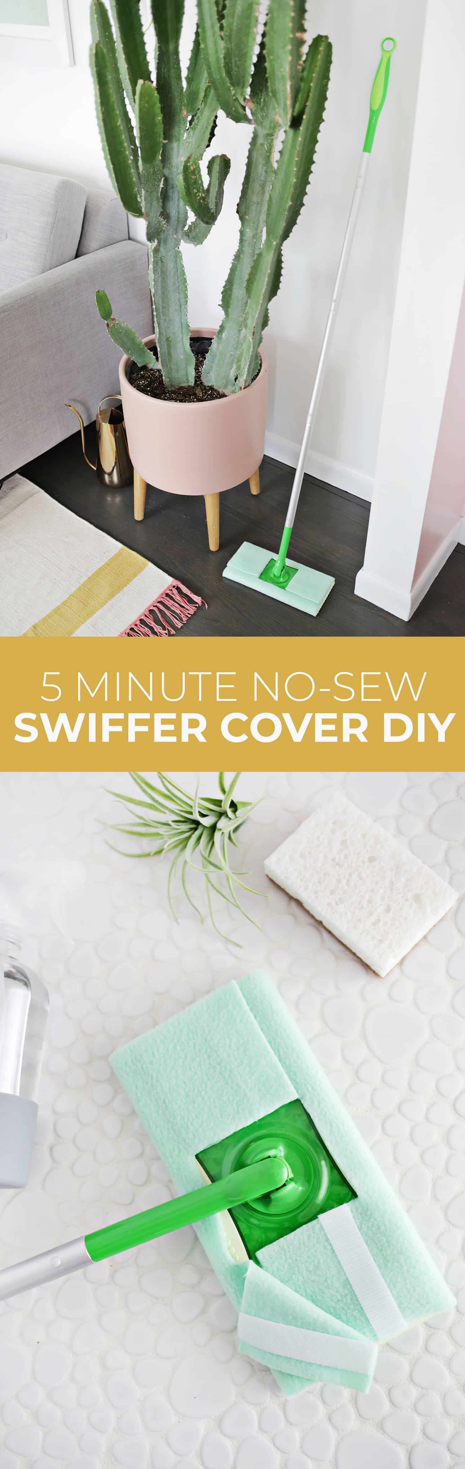 5 Minute Reusable Swiffer Cover Diy No Sew A Beautiful Mess