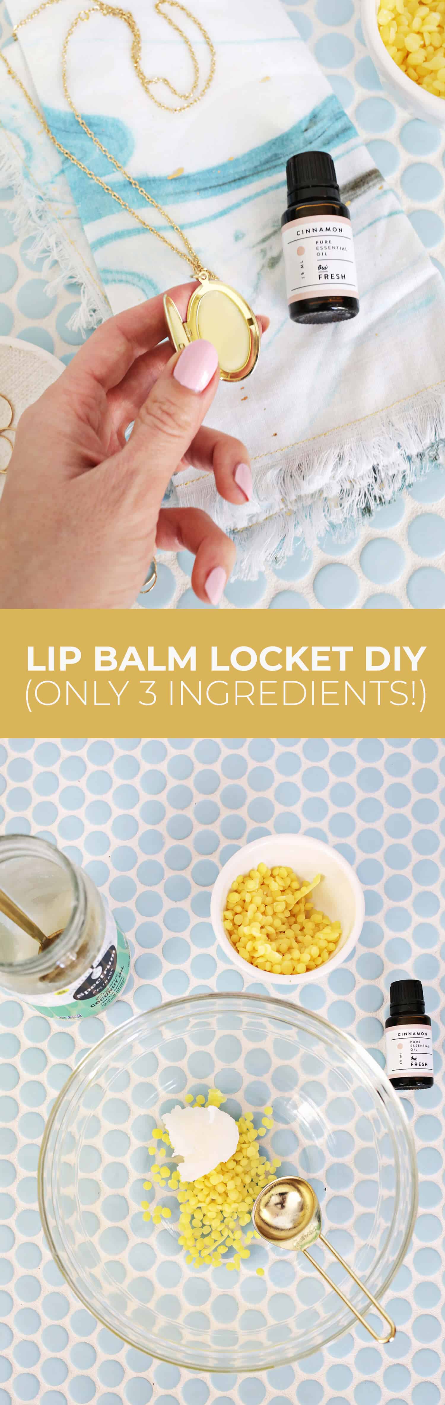 Lip Balm Locket DIY Only Need 3 Ingredients Click through for tutorial