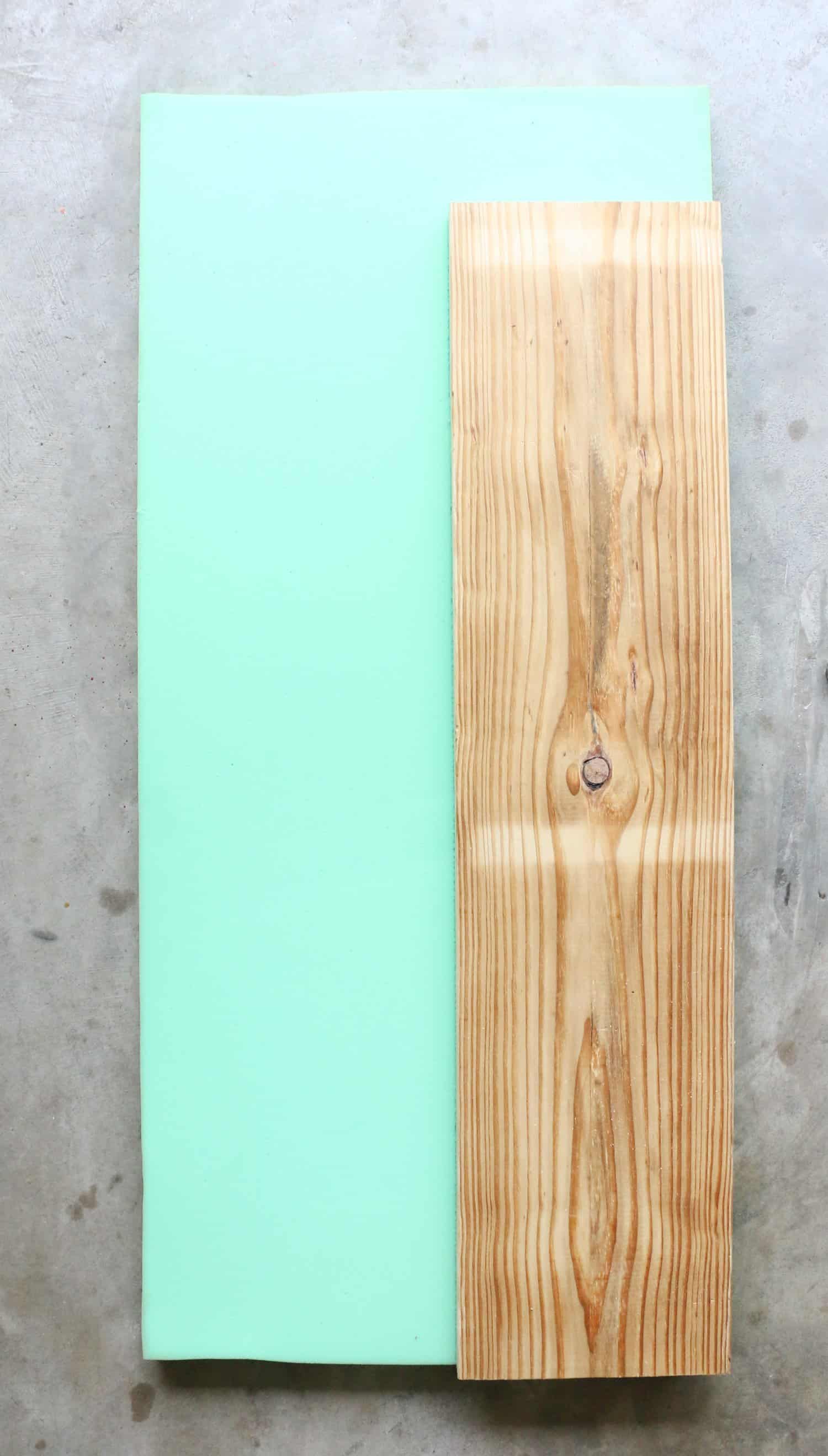 DIY Color Blocked Velvet Bench