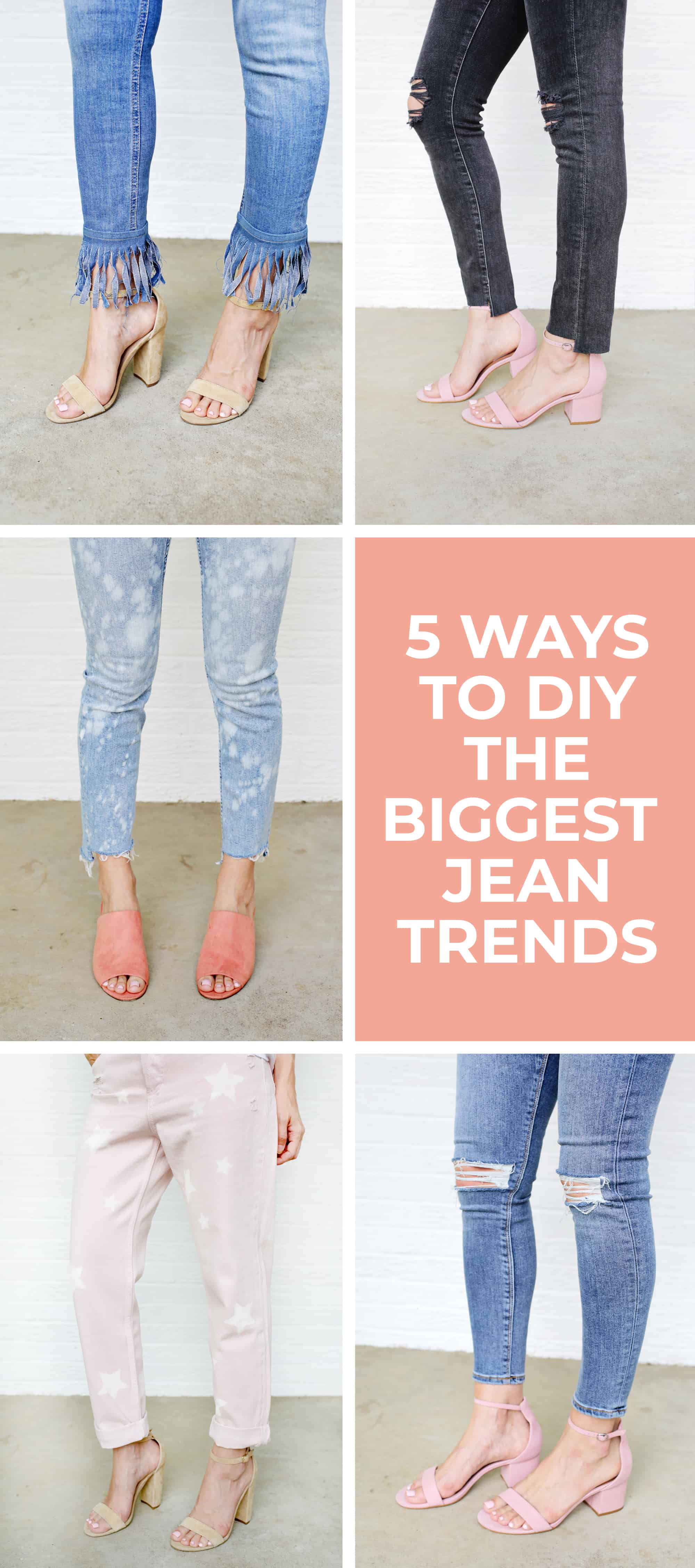 Lydig grå ide 5 Ways to DIY The Biggest Jean Trends! - A Beautiful Mess