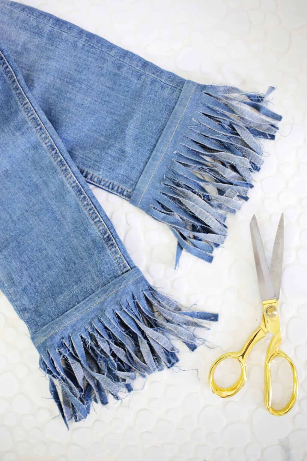 5 Ways to DIY The Biggest Jean Trends! - A Beautiful Mess