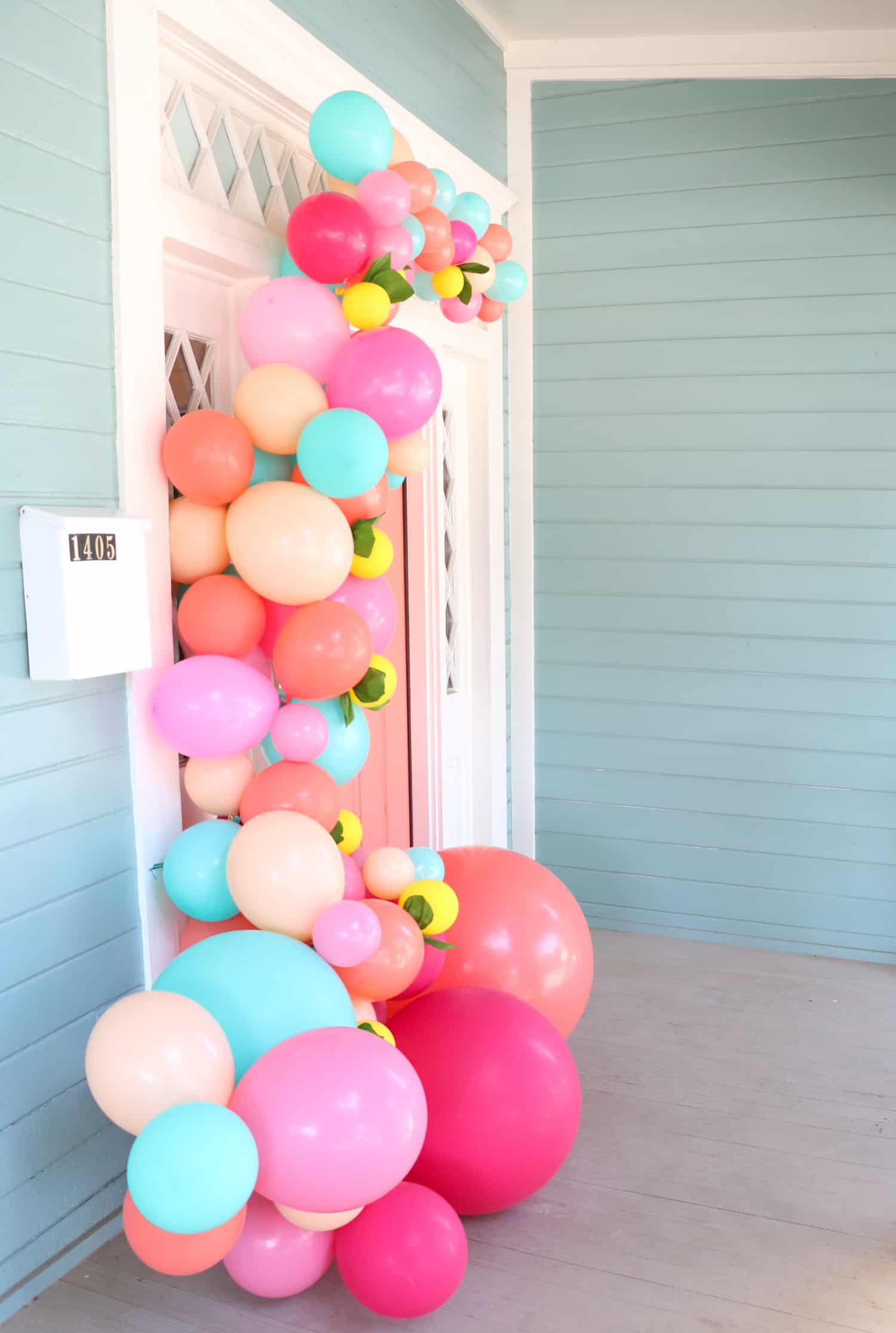 Make a Balloon Garland for your Front Door