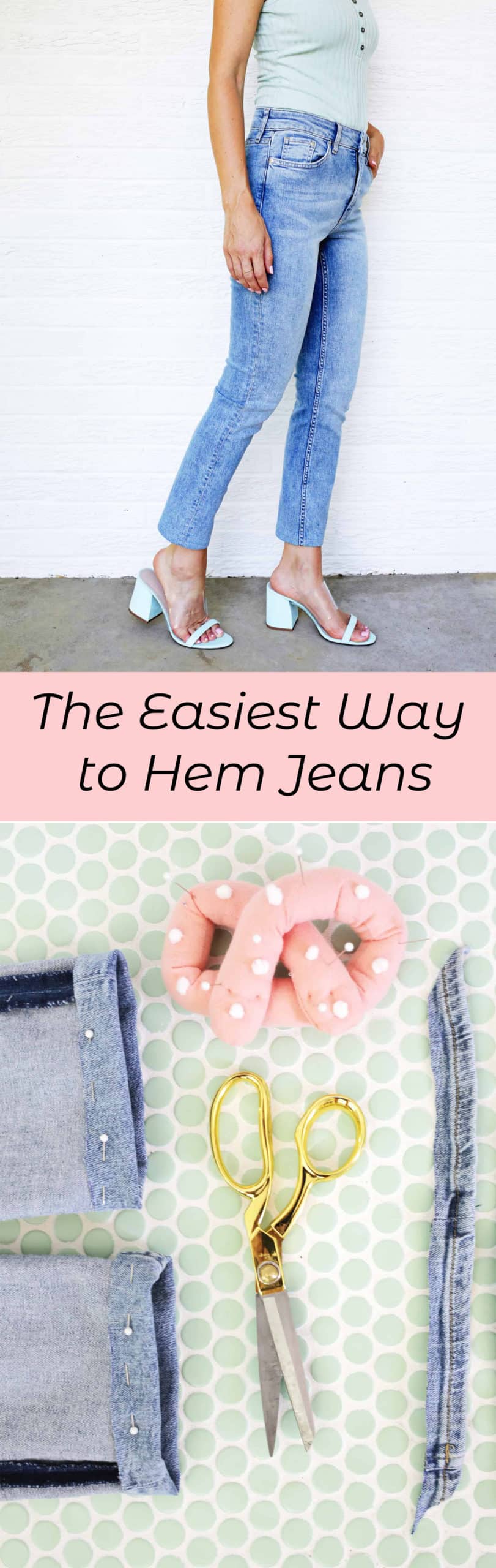 An Easy Way to Hem Your Jeans! - A Beautiful Mess
