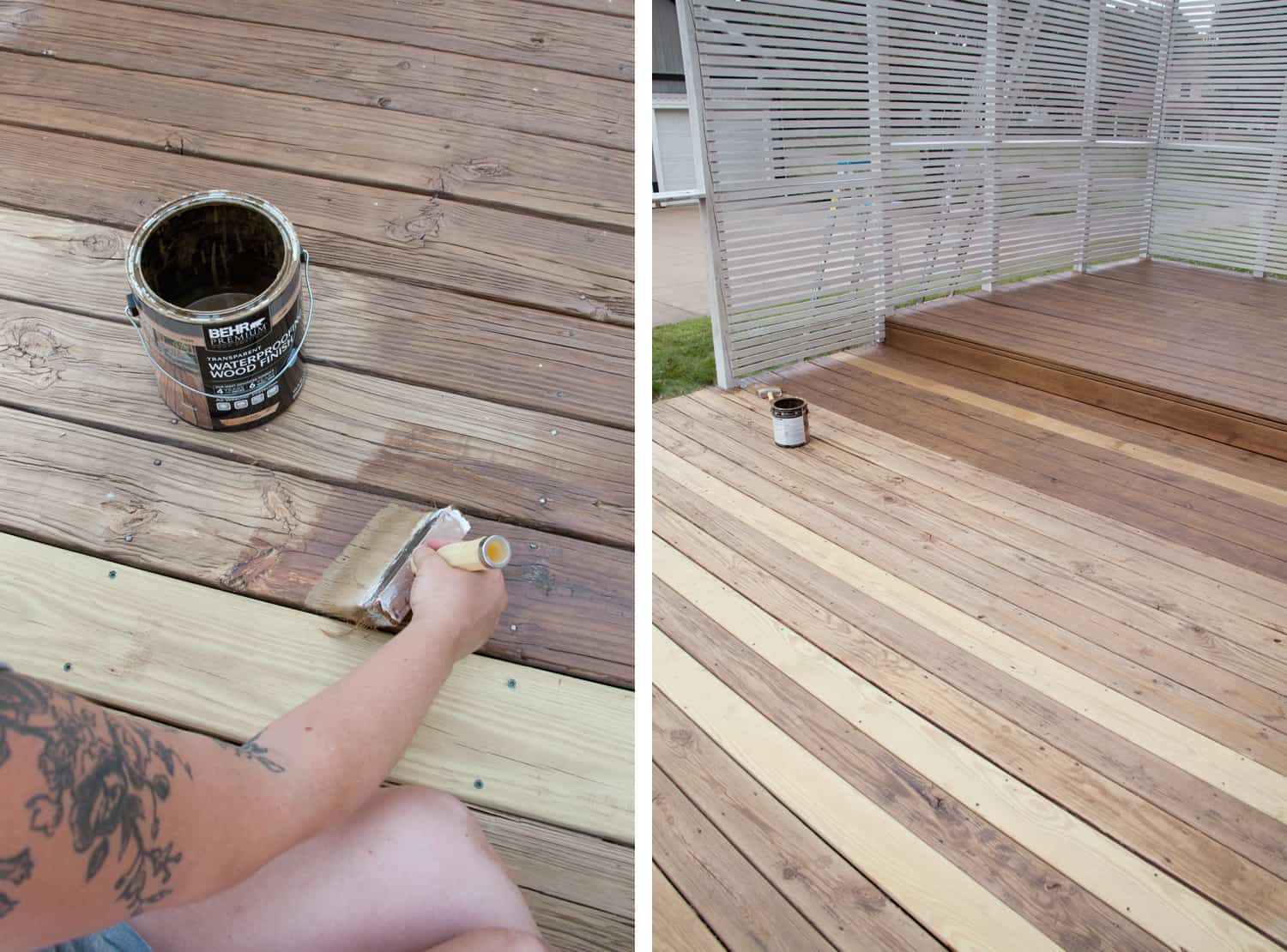 refinishing a wood deck