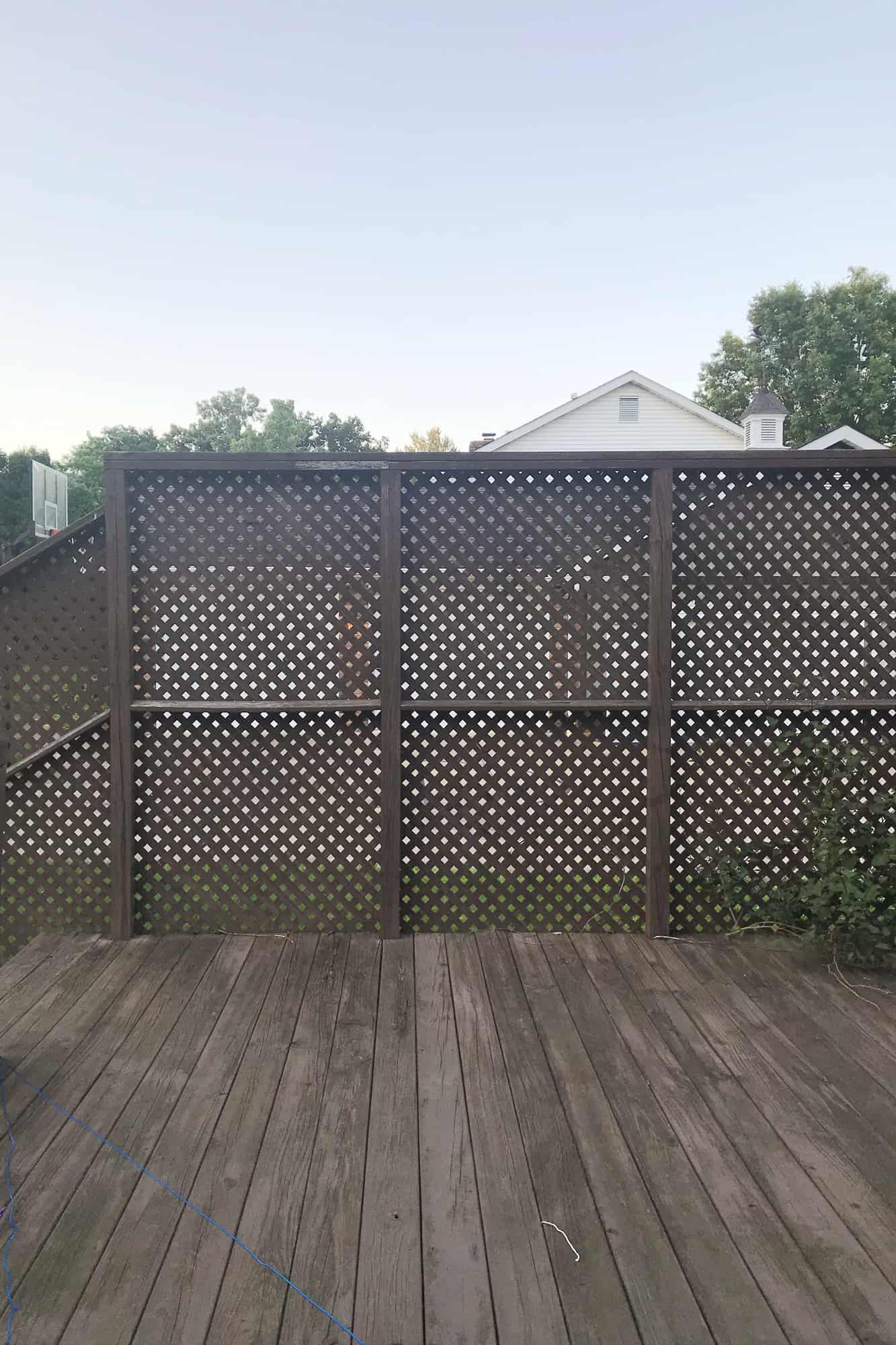 privacy fence before