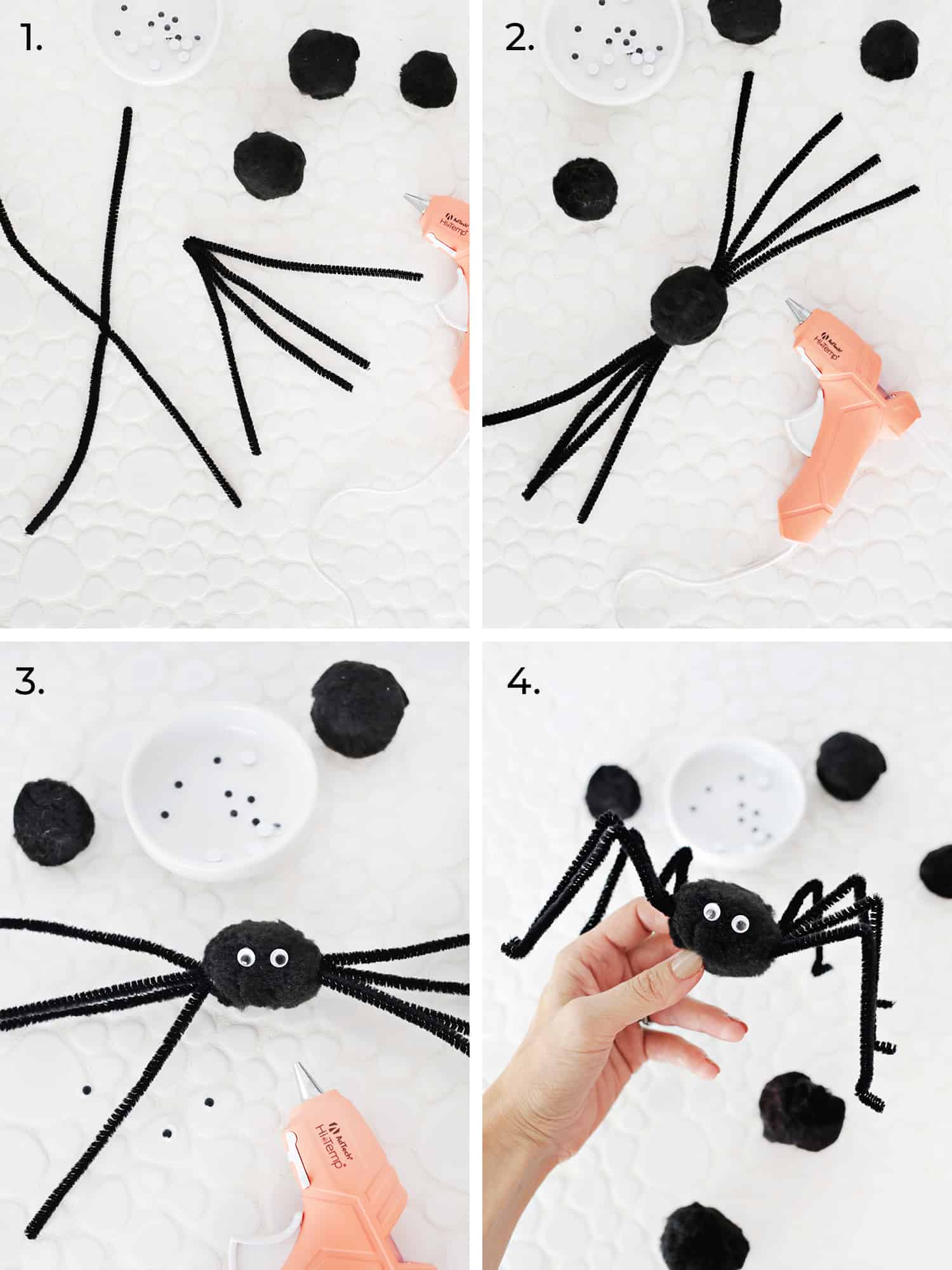 Make these cute spiders on www.abeautifulmess.com