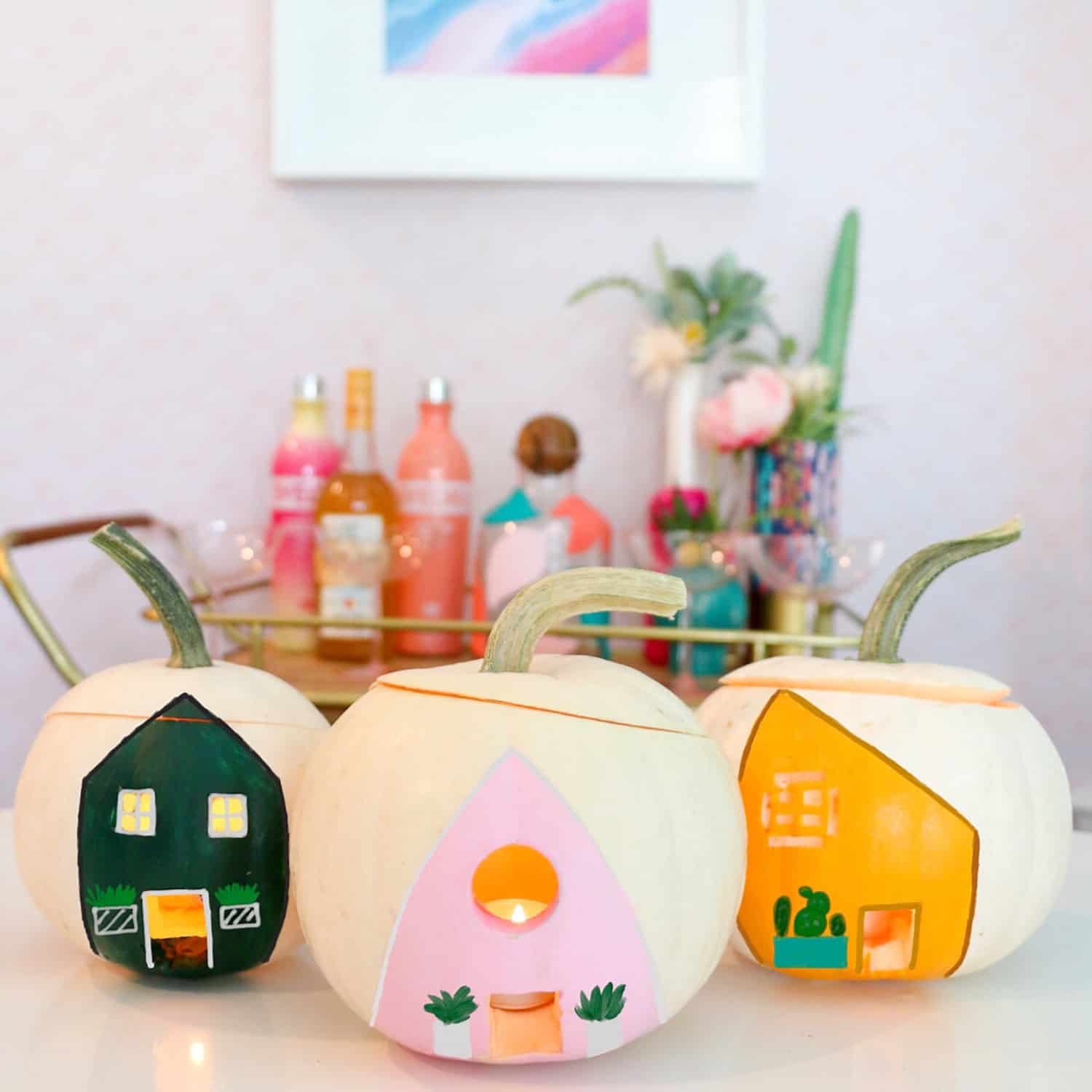 DIY Mini Playhouse Pumpkins