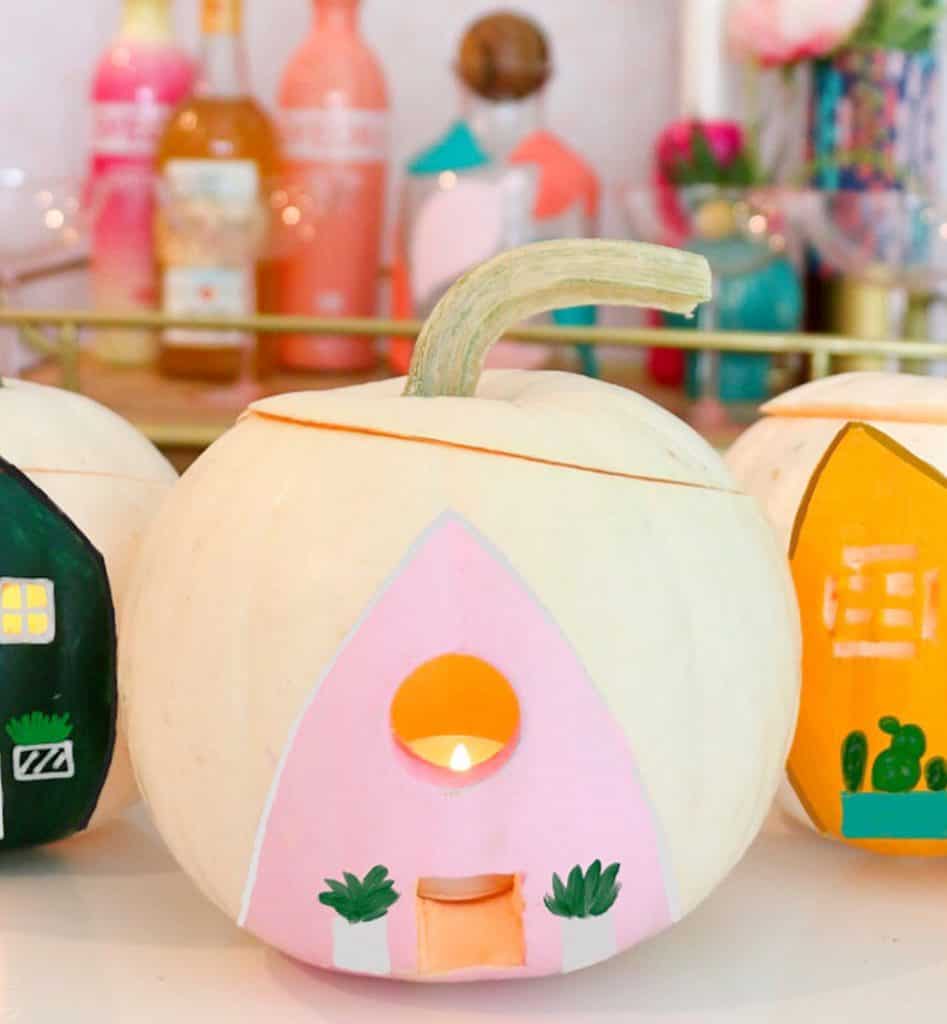 DIY Mini Playhouse Pumpkins