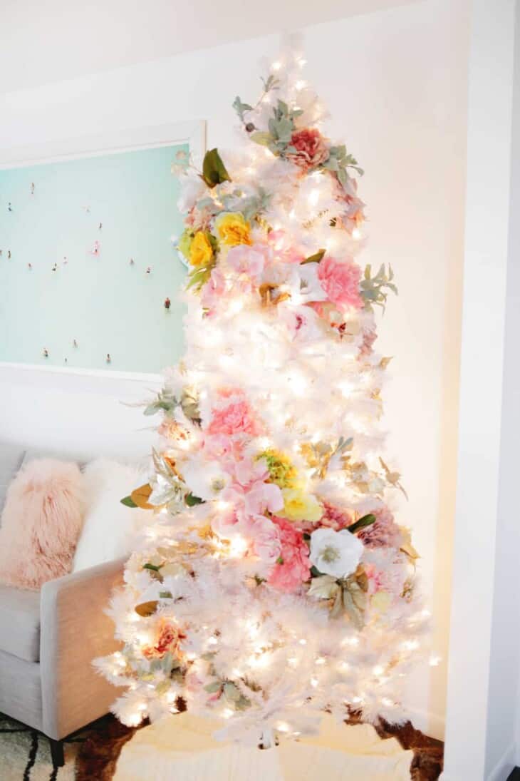 Floral Christmas Tree - A Beautiful Mess